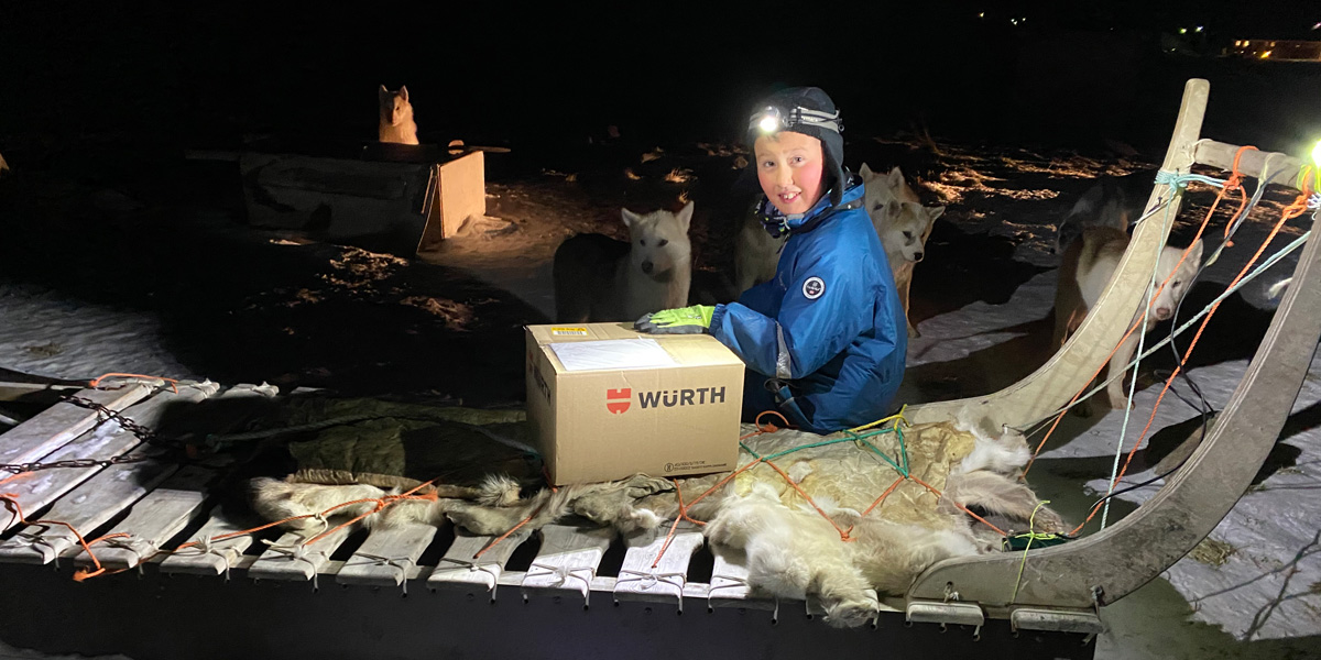 Nuunu is 10 years old and a dog sled guide